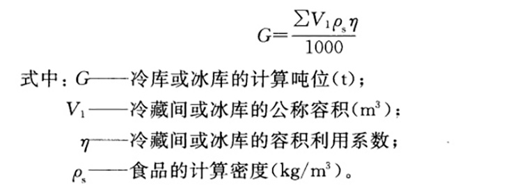 冷库吨位计公式