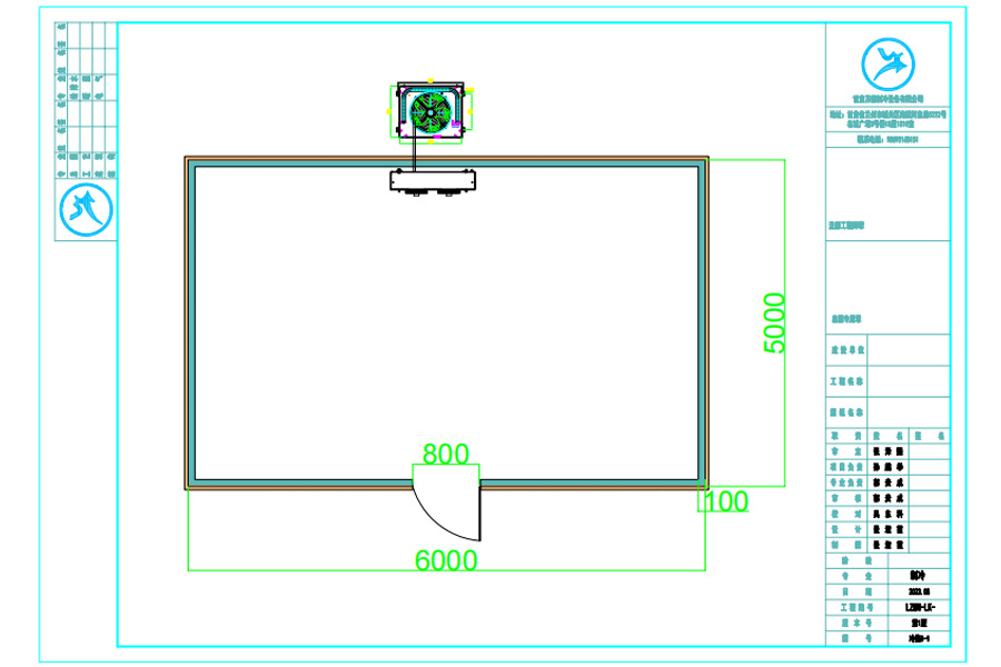 甘肃武威30平米冷冻库设计平面图